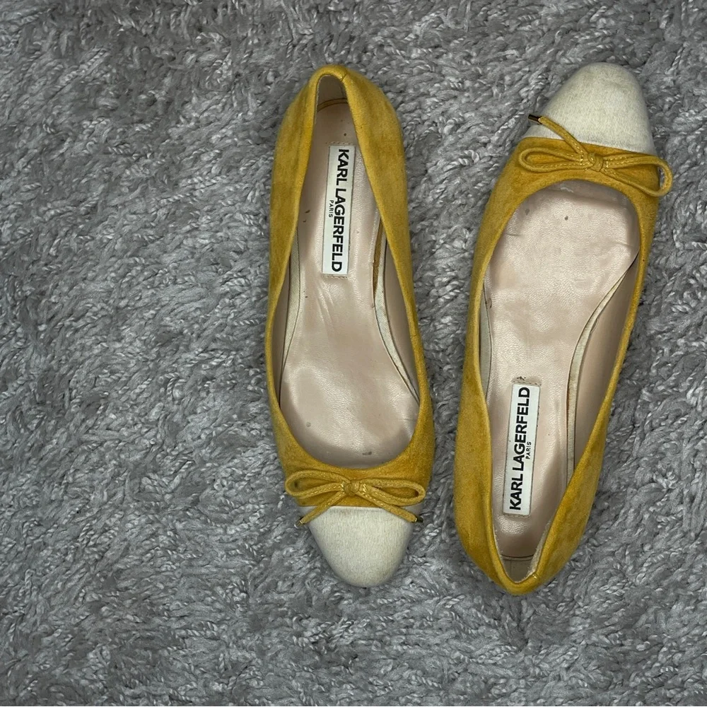 Karl Lagerfeld Yellow and Cream Women's Shoes - Picture 5 of 9
